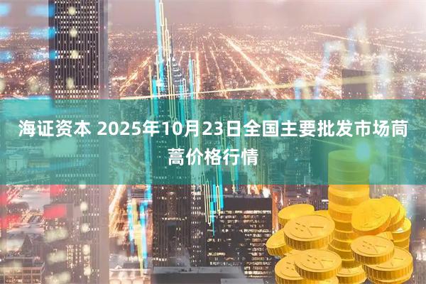 海证资本 2025年10月23日全国主要批发市场茼蒿价格行情
