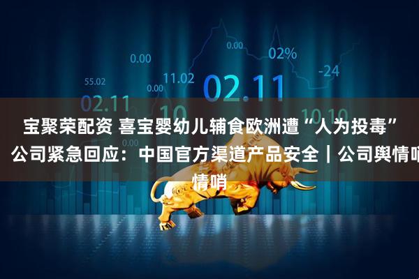 宝聚荣配资 喜宝婴幼儿辅食欧洲遭“人为投毒”，公司紧急回应：中国官方渠道产品安全｜公司舆情哨