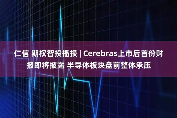 仁信 期权智投播报 | Cerebras上市后首份财报即将披露 半导体板块盘前整体承压